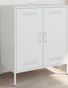 vidaXL Бюфет бял 68x39x79 см стомана