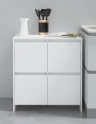 vidaXL Бюфет бял 70x41x75 см инженерно дърво