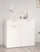 vidaXL Бюфет бял 80x36x75 см инженерно дърво