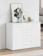 vidaXL Бюфет бял 88x30x65 см инженерно дърво