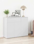 vidaXL Бюфет бял 88x30x70 см инженерно дърво