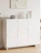 vidaXL Бюфет Бяло 85.5 x 31 x 75 см Инженерна дървесина