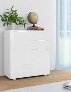 vidaXL Бюфет бяло със силен гланц 71x35x80 см инженерно дърво