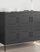 vidaXL Бюфет черен 1005x39x79 см стомана