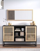 vidaXL Бюфет черен 105x30x65 см инженерно дърво