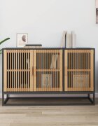 vidaXL Бюфет черен 105x30x65 см инженерно дърво