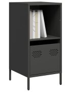 vidaXL Бюфет черен 35x39x735 см студеновалцувана стомана