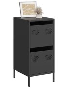 vidaXL Бюфет черен 35x39x735 см студеновалцувана стомана