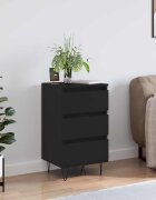 vidaXL Бюфет черен 40x35x70 см инженерно дърво