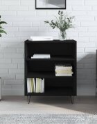 vidaXL Бюфет черен 57x35x70 см инженерно дърво