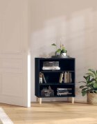 vidaXL Бюфет черен 57x35x70 см инженерно дърво