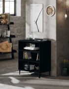 vidaXL Бюфет черен 57x35x70 см инженерно дърво