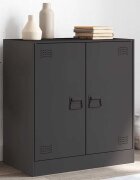 vidaXL Бюфет черен 67x39x73 см стомана