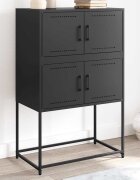 vidaXL Бюфет черен 685x385x107 см стомана