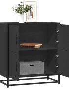 vidaXL Бюфет черен 68x35x76 см инженерно дърво