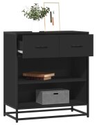 vidaXL Бюфет черен 68x35x76 см инженерно дърво