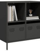 vidaXL Бюфет черен 68x39x735 см студеновалцувана стомана