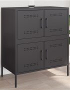 vidaXL Бюфет черен 68x39x79 см стомана