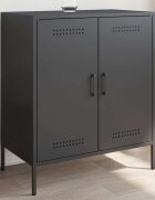 vidaXL Бюфет черен 68x39x79 см стомана