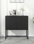 vidaXL Бюфет черен 75x35x75 см стомана