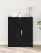 vidaXL Бюфет черен дъб 60x31x70 см инженерно дърво