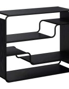 vidaXL Бюфет Черен дъб 98 x 375 x 755 см Инженерна дървесина