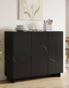 vidaXL Бюфет Черно 85.5 x 31 x 75 см Инженерна дървесина