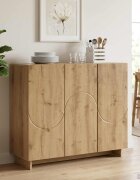 vidaXL Бюфет Дъб артизан 85.5 x 31 x 75 см Инженерна дървесина