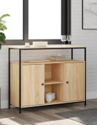 vidaXL Бюфет дъб сонома 100x35x80 см инженерно дърво
