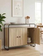 vidaXL Бюфет Дъб сонома 102 x 35 x 75 см Обработено дърво