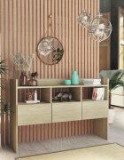 vidaXL Бюфет дъб сонома 105x30x70 см инженерно дърво