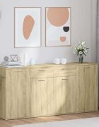 vidaXL Бюфет дъб сонома 160x36x75 см инженерно дърво