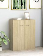 vidaXL Бюфет дъб сонома 60x30x75 см инженерно дърво