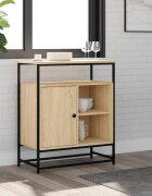 vidaXL Бюфет дъб сонома 69x35x80 см инженерно дърво