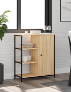 vidaXL Бюфет дъб сонома 70x30x80 см инженерно дърво