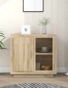 vidaXL Бюфет дъб сонома 80x40x75 см ПДЧ