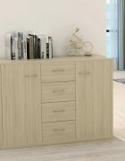 vidaXL Бюфет дъб сонома 88x30x65 см инженерно дърво