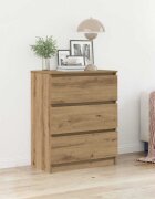 vidaXL Бюфет дъбов 60x35x76 см инженерно дърво