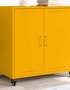 vidaXL Бюфет горчица жълто 68x39x72 см стомана