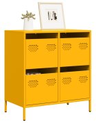 vidaXL Бюфет горчица жълто 68x39x735 см студеновалцувана стомана