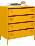 vidaXL Бюфет горчица жълто 68x39x735 см студеновалцувана стомана
