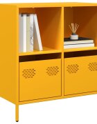 vidaXL Бюфет горчица жълто 68x39x735 см студеновалцувана стомана