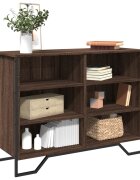 vidaXL Бюфет кафяв дъб 101x355x745 см инженерно дърво