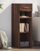 vidaXL Бюфет кафяв дъб 30x425x93 см инженерно дърво