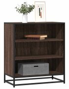 vidaXL Бюфет Кафяв дъб 68x35x76 cm Изработена дървесина и метал