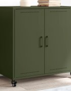 vidaXL Бюфет маслиненозелен 68x39x72 см стомана