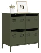 vidaXL Бюфет маслиненозелен 68x39x735 см студеновалцувана стомана