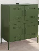 vidaXL Бюфет маслиненозелен 68x39x79 см стомана
