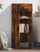 vidaXL Бюфет опушен дъб 30x425x93 см инженерно дърво