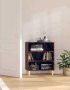 vidaXL Бюфет опушен дъб 57x35x70 см инженерно дърво